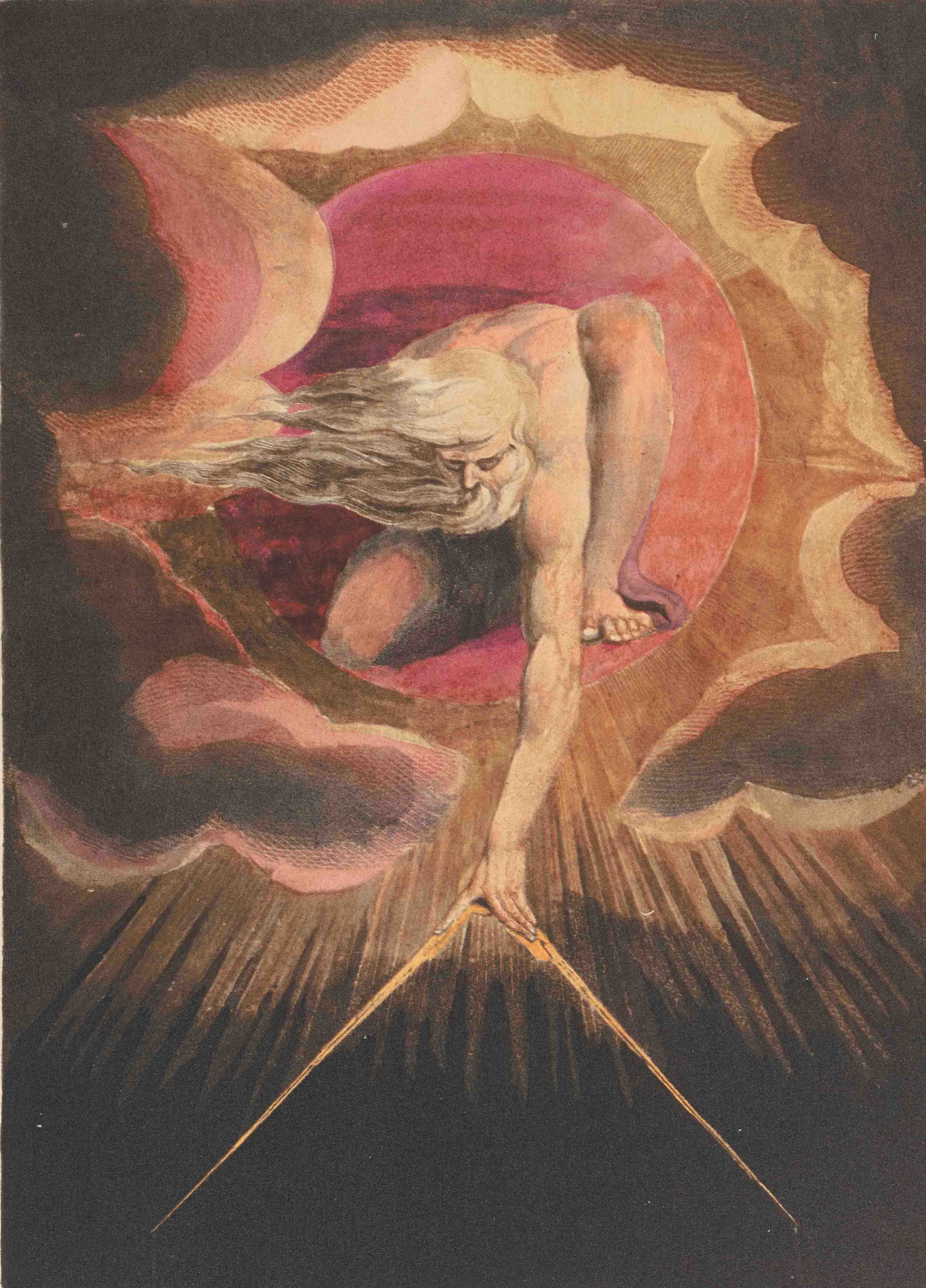 Frontispiece to William Blake's illuminated book, Europe: A Prophecy (1794), reproduced from the 1969 facsimile edition printed by the Trianon Press for the William Blake Trust.