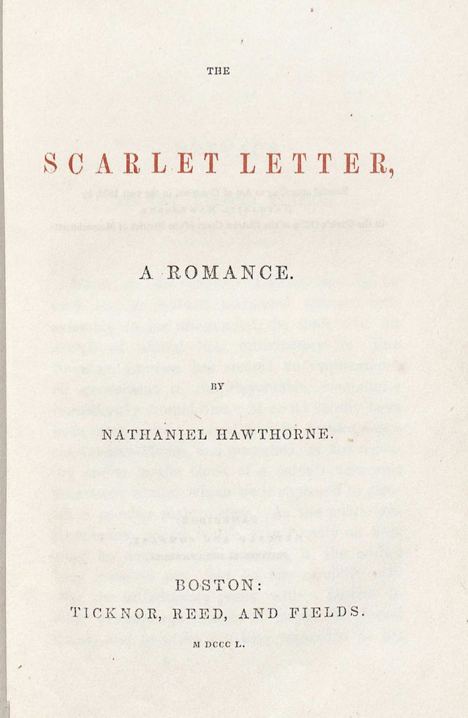 Title page of The Scarlet Letter