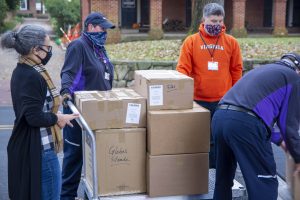 UVA Library staff unloading a truck