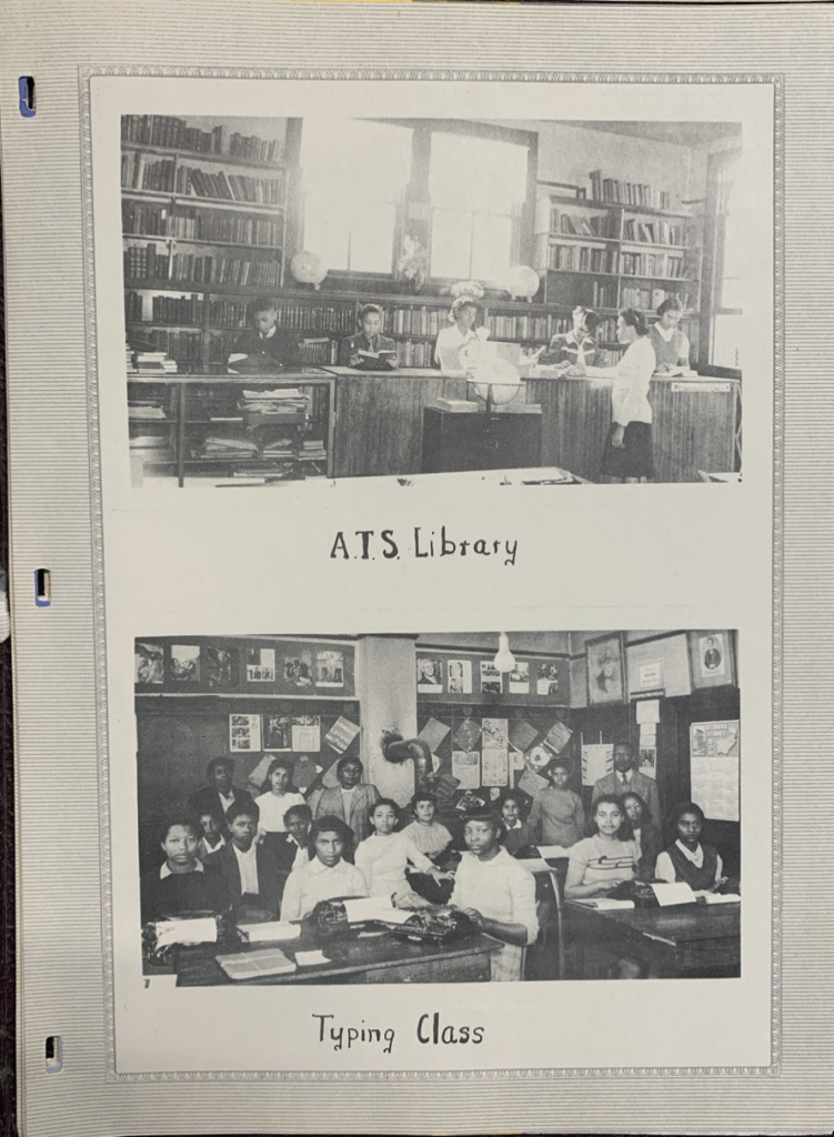 Albemarle Training School Library and Typing Class